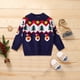 thumbnail image 3 of Gibobby Blusas Para Niñoses Suéter de Navidad para niños pequeños, suéter de punto para niños y niñas, suéter, camisa, abrigo cálido de invierno(Azul, 6-7 Años), 3 of 5