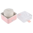 thumbnail image 3 of Olla eléctrica con aislamiento de agua para el hogar, olla para estofado, sopa, gachas, olla de cerámica, enchufe AU, 220V, forma cuadrada, 0,9 L, rosa, 3 of 5