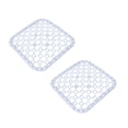 thumbnail image 1 of Oleegame 2PC Glass Bottle Plastic Kitchen Sink Protector Draining Mat Deluxe Anti-Slip Scratch White, 1 of 3