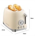 thumbnail image 3 of Savania 2-Slice Stainless Steel Wide Slot Vintage Bread Toaster…, 3 of 6