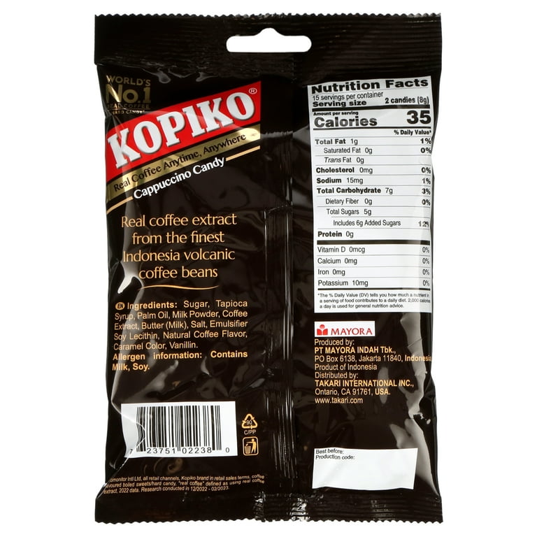 (8 pack) Kopiko Candy Cappuccino, 4.23 Oz