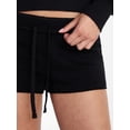 thumbnail image 4 of No Boundaries Ribbed Waistband Fleece Shorts, 2" Inseam, Women’s XXS-XXL, 4 of 5