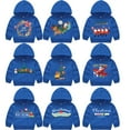 thumbnail image 4 of Godderr Baby Boys warm Christmas Sweatshirt with Hooded for Toddler Kids Crewneck Sweatshirt Pullover Autumn Winter Long sleeve Jacket for 2-7Y, 4 of 4