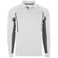 thumbnail image 2 of Holloway Sportswear S Long Sleeve Avenger Polo White/Graphite 222532, 2 of 4