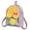Yellow, variant on SUNSIOM Plush Backpack for Women Cute Tie Dye Print Bunny Backpack Lightweight Faux Fur Daypack Bookbag