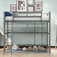 thumbnail image 6 of Harper & Bright Designs Twin Size loft Bed with Ladder Solid Wood Bed with Spacious Under Bed Place for Kids Teens (Gray), 6 of 6