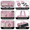 thumbnail image 3 of Teacher Tote Bag,Pioneer Flower Floral Print Pattern Teacher Utility Tote Bag,Large Work Tote Bags for Women with Multiple Pockets,Top Zipper Closure,13.8x10.6x6.7 Inch, 3 of 5