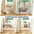 thumbnail image 3 of Fenbeli 30"-50" Baby Gates for Doorway, Auto Close Pet Gate, Gifts for Mom, Easy Install Pressure Mounted Dog Door, White, 3 of 10