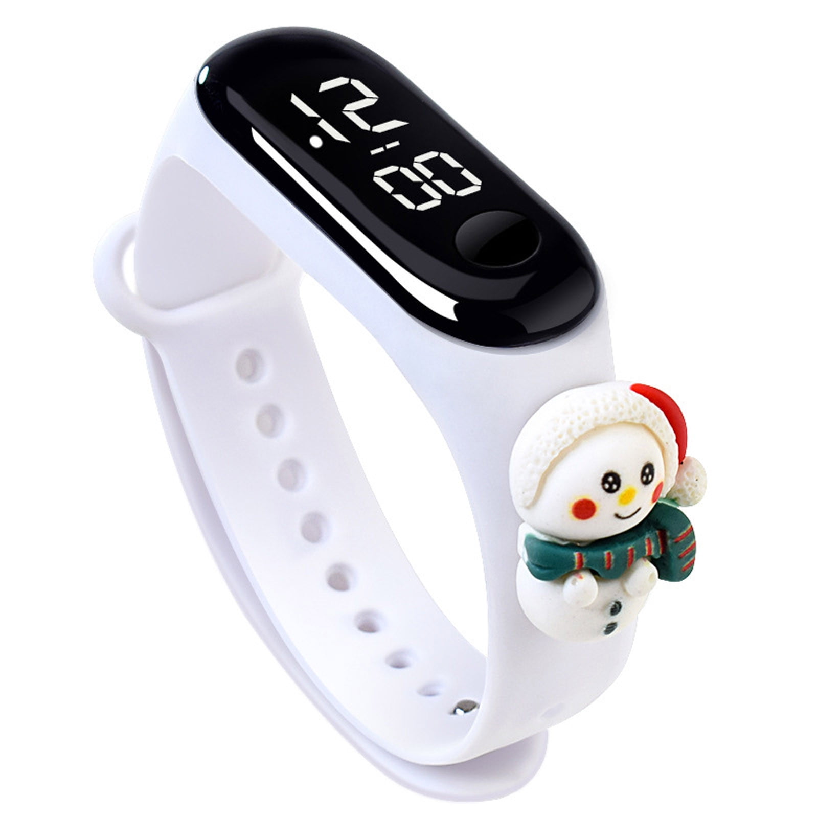 Jewelry On Clearance Christmas Doll Led Electronic Watch For Child Boys And Girls Fashion Digital Led Watches Adjust Strap Silicone Wrist Watch White Walmart