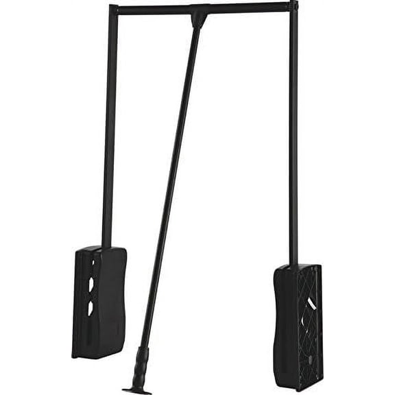 Pull Down Closet Rod, 26 lbs load capacity (Black powder-coated, 26" - 35 1/16")$$Home Decor, Kitchen, & Other