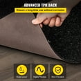 thumbnail image 4 of KFFKFF 6 ft x 23 ft Charcoal Black Marine CarpetGrade Carpet for Boats with Waterproof Back Outdoor Rug for Patio Porch Deck Garage Outdoor Area Rug Runner Non-Slide Porch Rug, 4 of 9