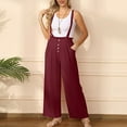 thumbnail image 2 of Timegard Womens Rompers RemovableStrap Straight Leg Jumpsuit with Pockets Casusl Loose Comfy Overalls, 2 of 6