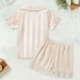 thumbnail image 5 of EHRWE Girls Pajamas Set Soft Toddler Boys Girls Short Sleeve Striped Print Tops T Shirt Shorts Casual Outfits For 2-3 Years, 5 of 5