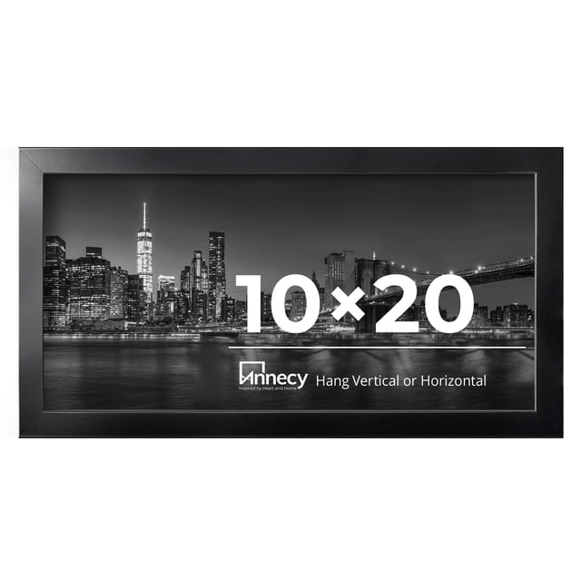 Marco de fotos Annecy, 10 x 20 cm, negro, para decoración de pared