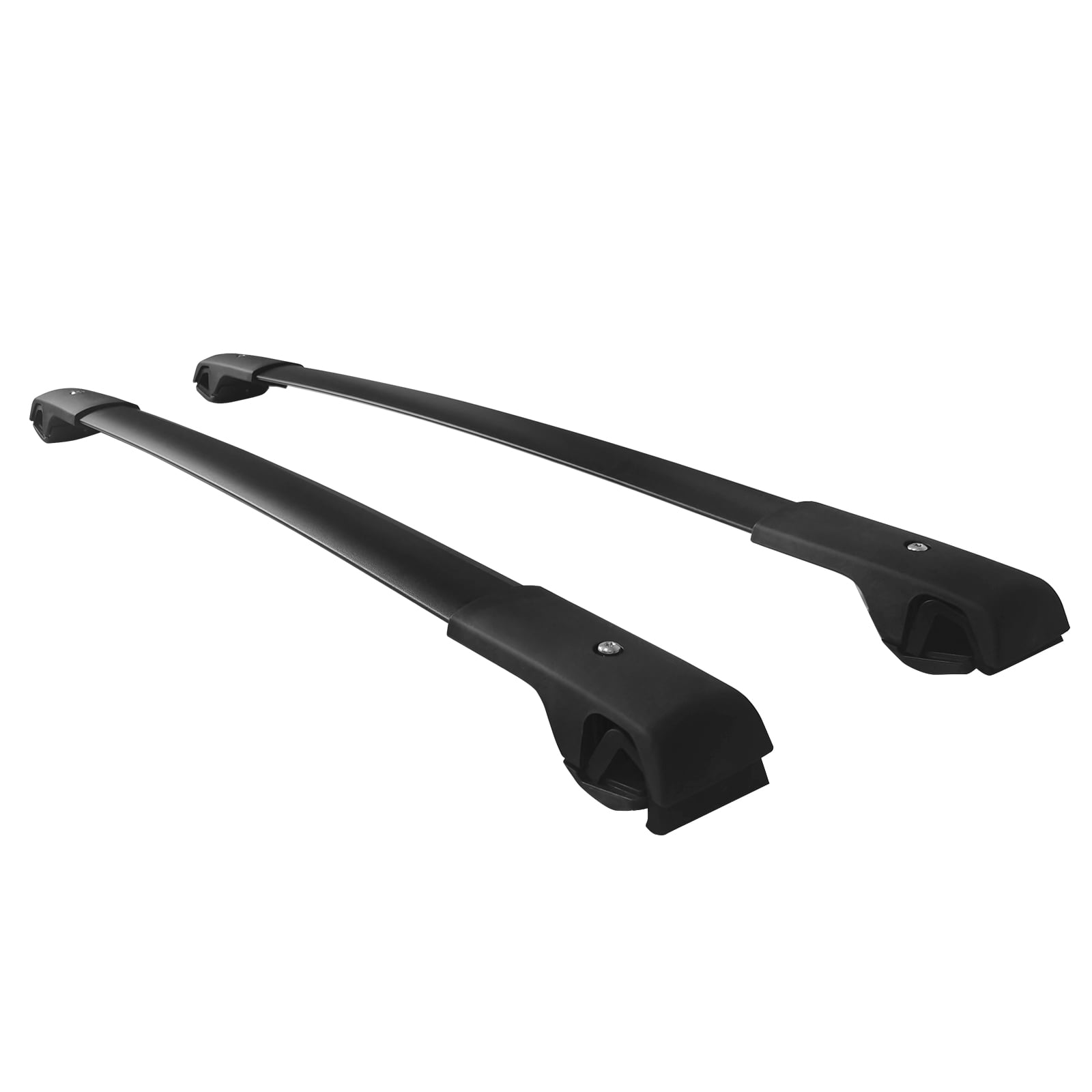 Ikon Motorsports Roof Rack Compatible With 2014-2024 Subaru Forester All Models Black Top Roof Rack Cross Bar Cargo Luggage Carrier Aluminum 6PCS