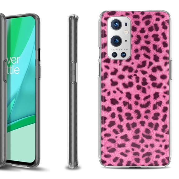 Slim-Fit Flexible TPU Gel Phone Case Compatible with OnePlus 9 PRO 5G, by OneToughShield ® - Cheetah Pink