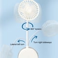 thumbnail image 4 of WIZUTIZ White Suction Cup Desk Fan USB Rechargeable Portable Fan Flexible Gooseneck Fan with Strong Grip Base Quiet Personal Fan for Dorm Bathroom Desk and Travel, 4 of 6
