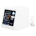 thumbnail image 2 of Clock with LCD Display, DIY Programming Digital Clock, Stock Crypto Ticker Display with Calendar, Temperature, Weather Forecast for Home Office Desk Decor, 2 of 7