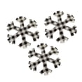 thumbnail image 1 of 3 copos de nieve de madera rústicos para decorar, recortar, placas, manualidades, bloques de corte Blanco negro, 1 of 9