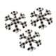 thumbnail image 1 of 3 placas decorativas de copos de nieve de madera, adornos navideños Blanco negro, 1 of 9