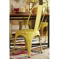 thumbnail image 2 of Modern Bright Hued Metal Chair, Yellow, Set of 4, 2 of 2