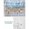 thumbnail image 3 of Starfish Tie Up Curtains for Windows 45 Inch Length Balloon Curtains Kitchen Adjustable Balloon Window Shade Blue Brown Ocean Shell Coral Farmhouse Tie Up Valance Bathroom Curtain Window 34"x45", 3 of 6