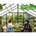 thumbnail image 2 of Jocisland 12x13.5x9 ft Hybrid Polycarbonate Greenhouse with Quick Connector Fast Assembly Clear Panels, Walk in Large Greenhouses for Outdoors, Swing 2 Doors 4 Vents, Black, 2 of 7