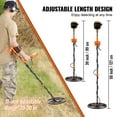 thumbnail image 4 of VEVOR Waterproof Metal Detector, 12" Coil, Professional Rechargeable Gold Detector, 39-50 in Adjustable with LCD 7 Modes Advanced DSP Chip Bluetooth Headset, IP68 for Detecting Gold Treasure Hunting, 4 of 9