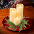 thumbnail image 4 of CuiLiyq Norfolk Pine Wreath Candle Rings, Artifical Mini Christmas Wreath Table Centerpieces Candle Wreaths, for Pillar Candles Cedar Small Wreaths for Cabinets Kitchen, 4 of 6