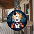 thumbnail image 3 of Happy Halloween Vampire Persian BOO with Pumpkins Fun and Spooky Round Wood Sign Cat Lover Kitten Owner Gifts Hanging Wall Home Decor - 00018, 3 of 5