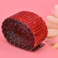 thumbnail image 4 of 100cm Dense Rhinestone Chain Hotfix Glass Crystal Ribbon Garment Dress Bag DecorationRed 2cm 8 Row, 4 of 8
