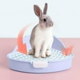 thumbnail image 4 of pdqouc Corner Litter Box for Small Pets, Easy-Clean Cage Potty Trainer for Hamsters, Rabbits, Guinea Pigs, and Other Small Animals, 4 of 8