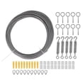 thumbnail image 2 of Kit para colgar luces de cadena, cable de gancho para colgar al aire libre Kit de suspensión de acero inoxidable Cable guía de luces de cadena Integración perfecta, 2 of 8