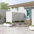 thumbnail image 2 of MAYEERTY 47*16*71"Outdoor White Metal Planter with Rect Louvered Climbing Trellis, Drainage hole & Wheels, 2 of 9