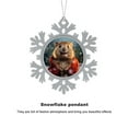 thumbnail image 3 of Metal Snowflake Christmas Ornaments Cute Quokka Christmas Ornament Xmas Present Winter Holiday Metal Christmas Ornaments Tree Decor Gifts Keepsake for Family Xmas Ornament 3", 3 of 8
