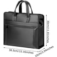 thumbnail image 2 of Black Oxford Handle Document Bag with Zipper Briefcase for Men File Tote Bag for Carrying Paper Files (Horizontal), 2 of 6
