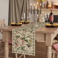 thumbnail image 2 of Table Runners 120 Inches Long Dress Scarves, Beige Spring Floral Farmhouse Coffee/Dining/Kitchen Table Runner for Living Room, Elegant Pastoral Flowers Birds Watercolor 13x120 Inch, 2 of 9