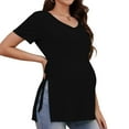 thumbnail image 3 of Bearsland Women's Maternity Shirt Casual Tops Side Split Pullovers Pregnancy Clothes, 3 of 8