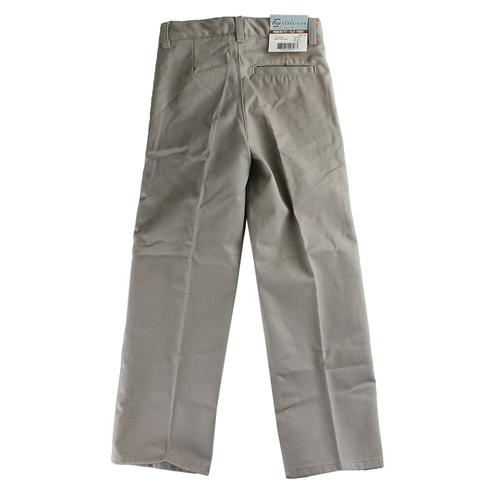 Class Club Boys Modern Fit-Flat Front Pants - Khaki, Size 5S