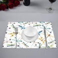 thumbnail image 2 of MKHERT Watercolor Dragonfly Placemats Table Mats for Dining Room Kitchen Table Decoration 12x18 inch,Set of 6, 2 of 4