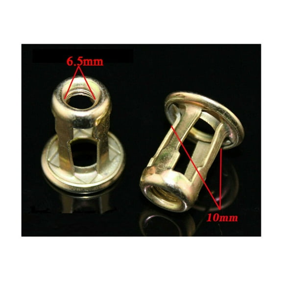 Car Bumper License Plate Clips Fasteners Screw Base Nut Retainer 50Pcs 10Mm