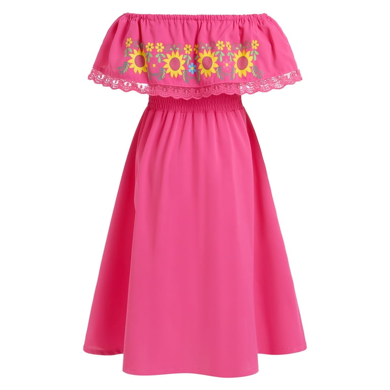 IBTOM CASTLE Mexican Dress for Girls Traditional Off-Shoulder Floral Embroidery Cinco de Mayo Fiesta Party Folklorico Dress 5-6 Years Hot Pink - Walmart.com IBTOM CASTLE Mexican Dress for Girls Traditional Off-Shoulder Floral Embroidery Cinco de Mayo Fiesta Party Folklorico Dress 5-6 Years Hot Pink - Walmart.com