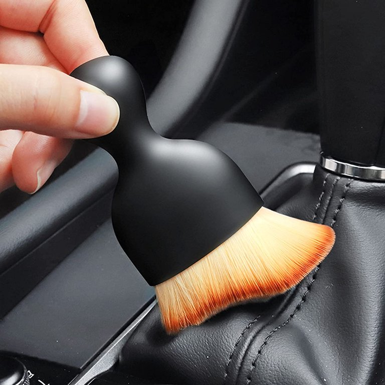 Car Interior Detailing Brush - Soft Microfiber Dust Brush For Vents, Dashboard & Leather