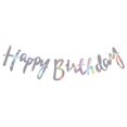 thumbnail image 1 of Mylin Banderin Deco Letrero Happy Birthday Color Plata Laser, 1 of 5