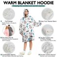 thumbnail image 5 of Wearable Oversized Blanket,White Cow Milk Pattern Wearable Blanket Hoodie for Adults,Cozy Hooded Blankets with Super Pockets,Super Warm Fuzzy Pullover for Women & Men, 5 of 6