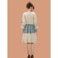 thumbnail image 2 of Cream Textured Cotton Hand-Painted Mini Dress, 2 of 5