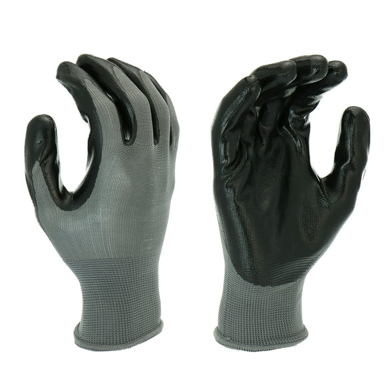 MECHANIX WEAR Large Black Rubber Gloves, (1-Pair) in the Work Gloves  department at