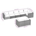 thumbnail image 3 of vidaXL 8 Piece Garden Lounge Set with Cushions Brown Poly Rattan, 3 of 5