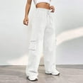 thumbnail image 6 of Cargo Sweatpants Joggers for Women High-Waisted Womens Sweatpants Cinch Bottom Comfy Running Athletic Sweatpants Joggers Women Drawstring with Pockets, 6 of 7