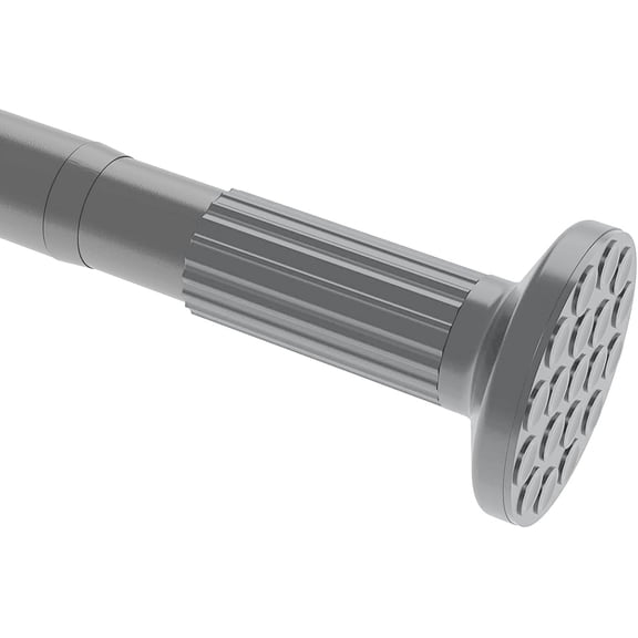 Ktinnead Tension Curtain Rod 129-148in,Extra Long Curtain Rods No Drilling for Window Bathroom Patio,Adjustable Spring Shower Curtain Rod,Easy to Install Never Rust,Rod Diameter 1.26in-Gray